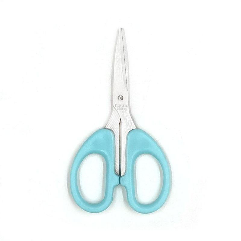 Blue Stainless Steel Multi-purpose Office and Household Scissors. Student Handmade Paper-cutting Knife. Children's Safe Small Scissors.