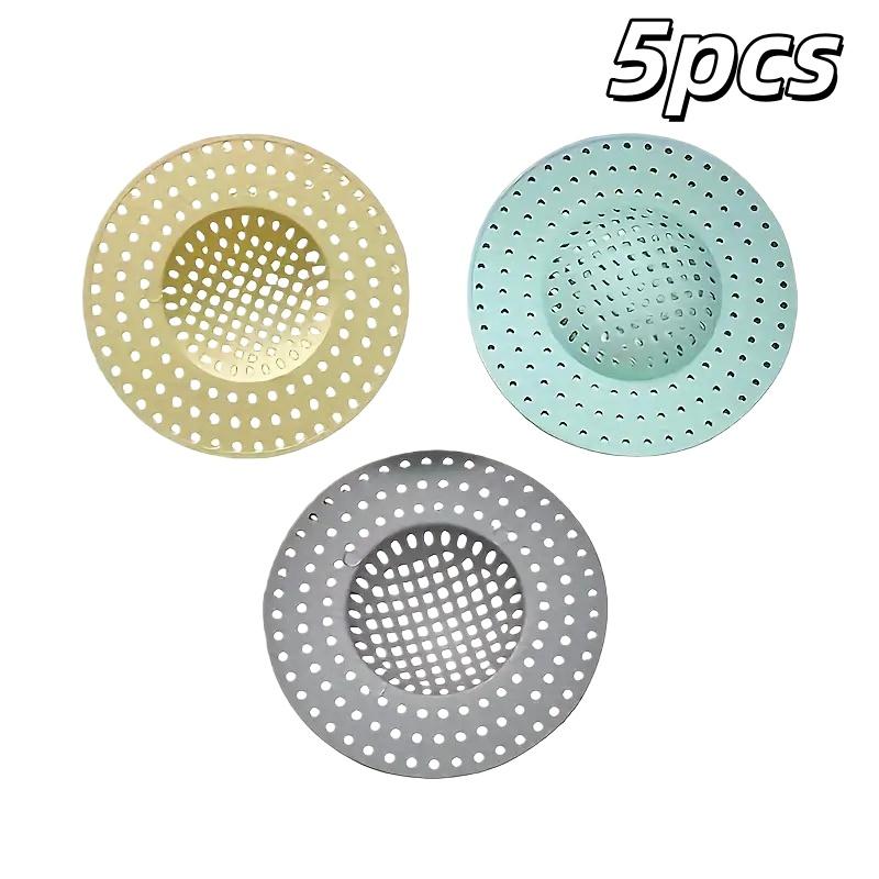 

5-Pack Kitchen Sink Strainers, Durable Mesh Catches Hair & Food Debris to Prevent Clogs, Assorted Colors Other