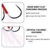 5pcs/lot Fishing Hook Metal Cast Jigs Assist Hook Barbed Single Jig Hooks Thread Feather Pesca High Carbon Steel