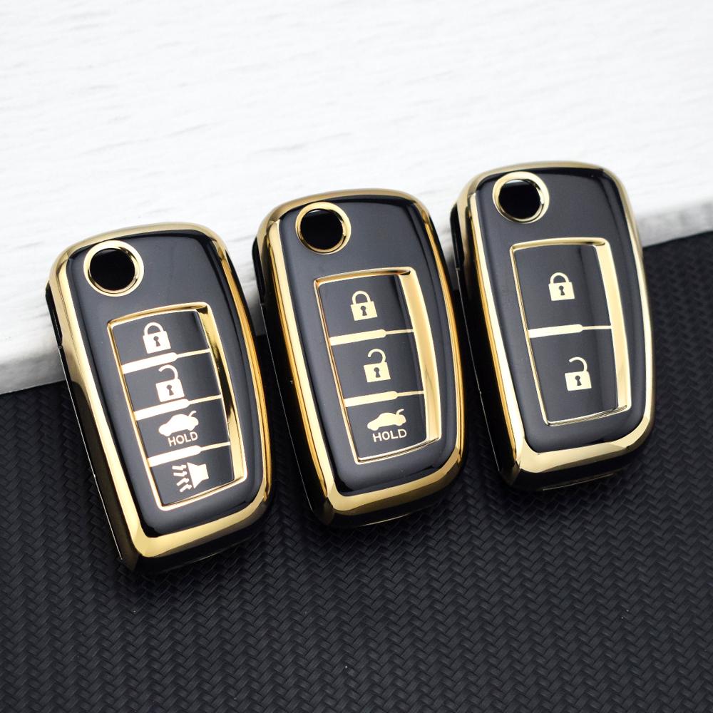 Tpu Car Key Case For Nissan Sylphy Rogue Altima - Folding Key Protector Cover Shell For Kicks Maxima Juke Murano Tiida Micra