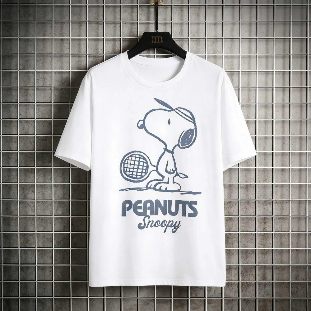 2026 Disney Summer New Scooby Cartoon Short Sleeved T-shirt Men's Harajuku Family Outfit T-shirt Cotton Women's Streetwear