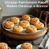 100Pcs 9 IN Round Parchment Paper,Non Stick Parchment Paper for Baking,Air Fryer Liners,Suitable for Baking Cakes Pring Plates Ovens and Barbecues