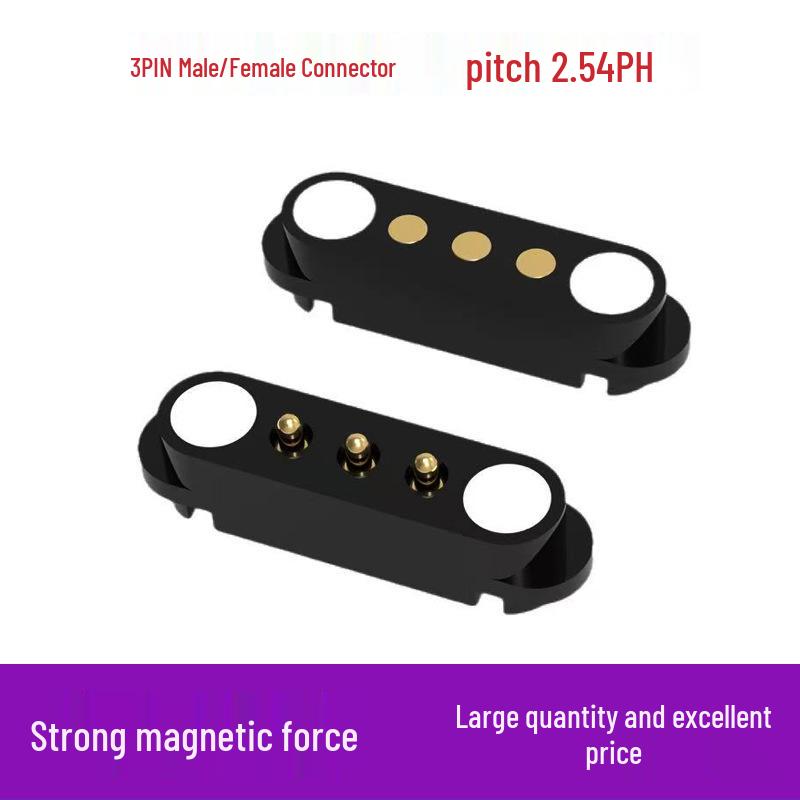 3-Pin Magnetischer Biegsamer Stecker mit Verpolungssicherem Vergoldetem Ladekontakt für Smart Wearables