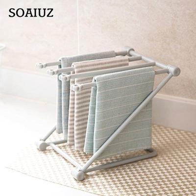 1pc ferramenta de armazenamento vertical de plástico multiuso dobrável rack de armazenamento de pano cozinha portátil