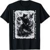 Samurai Cat Warrior Ukiyo Ink Japanese Vintage Samurai Cat T-Shirt