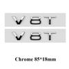 2pcs Car Styling ABS V6T V8T V10 Letter Emblem Tail Trunk Fender Side Badge Sticker For Q1 A4 A3 A5 A6 Q3 Q5 Q7 S6 Accessories