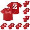 Unisex Baseball-Trikot für Erwachsene, Hemd mit Knöpfen, Aufdruck mit Buchstaben und Nummer, Kurzarm, Lockerer Schnitt, Sportoberteil