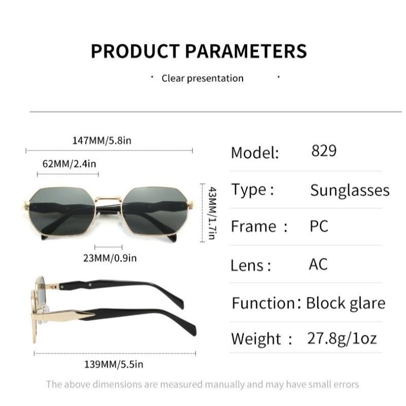 Fashion Narrow Sunglasses For Women Rectangle For Neutral Metal Classic Sun Glasses