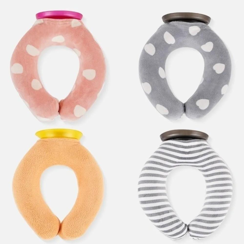 PVC Neck Hot Water Bag Reusable U-shaped Icy Cooling Neck Bag Knitted Cover Neck-hanging Neck Support for Home&Office Use