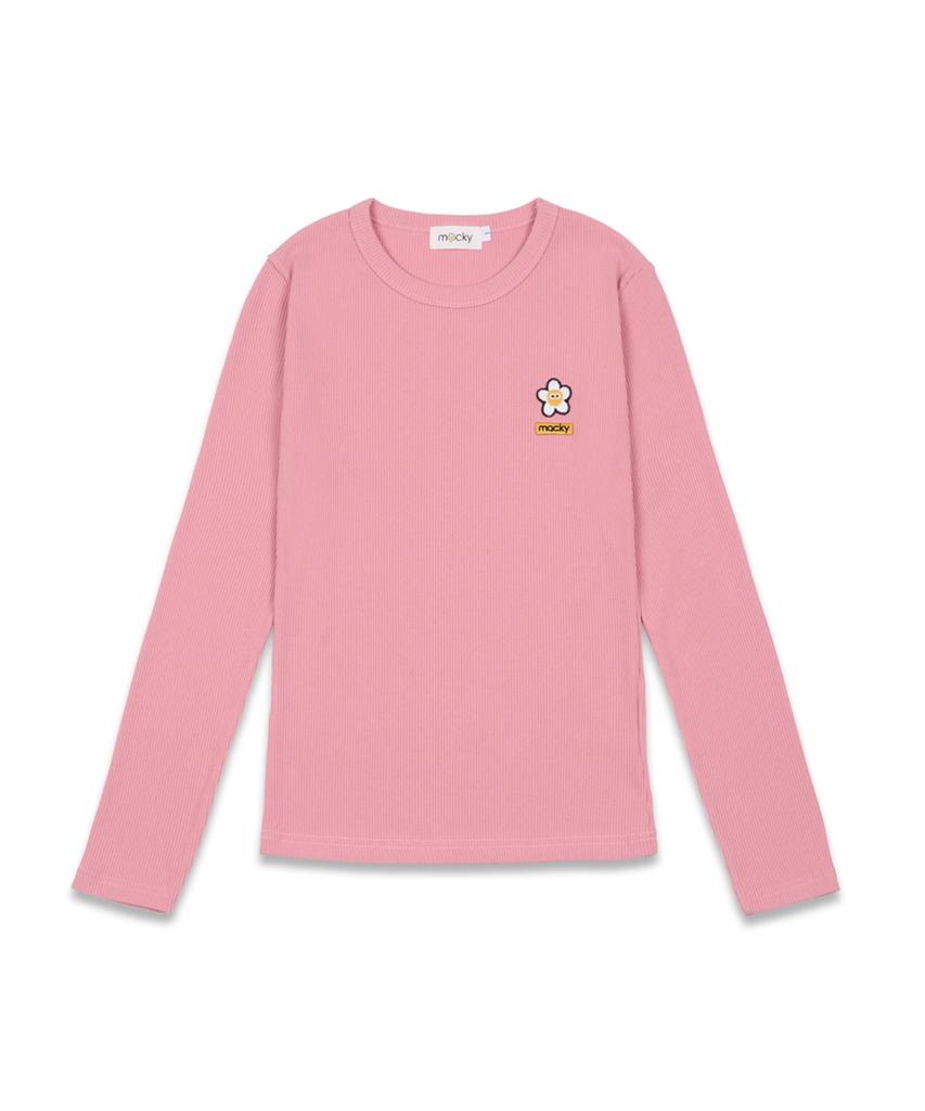 Mackie Daisy Patch Slim T-Shirt Pink