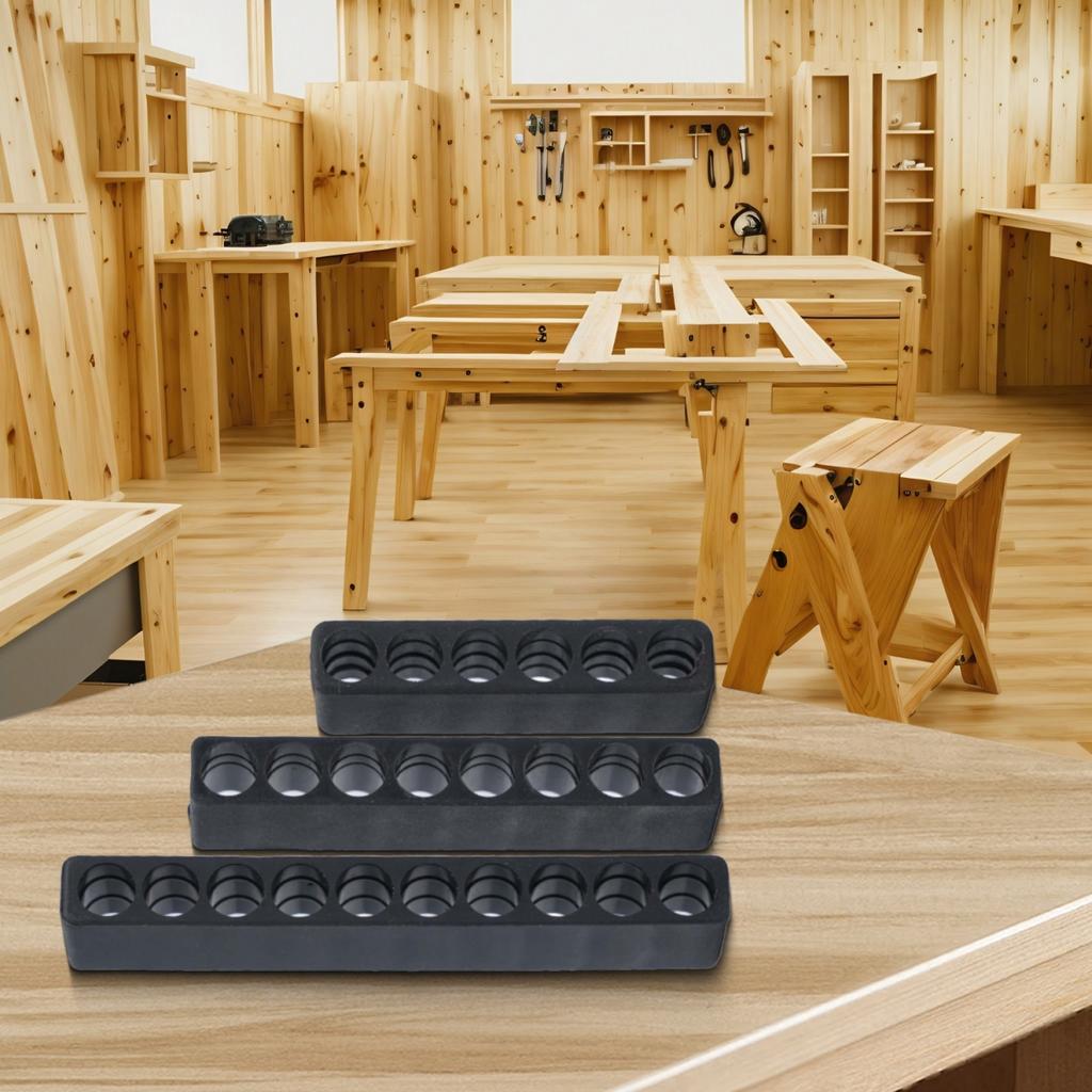 Sturdy Tool Organizer for Hex Shank Screwdriver Bits with 3 Storage Boxes