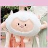 Cute White Plush Lamb Backpack Cartoon Doll Shoulder Bag For Girls Birthday Gift