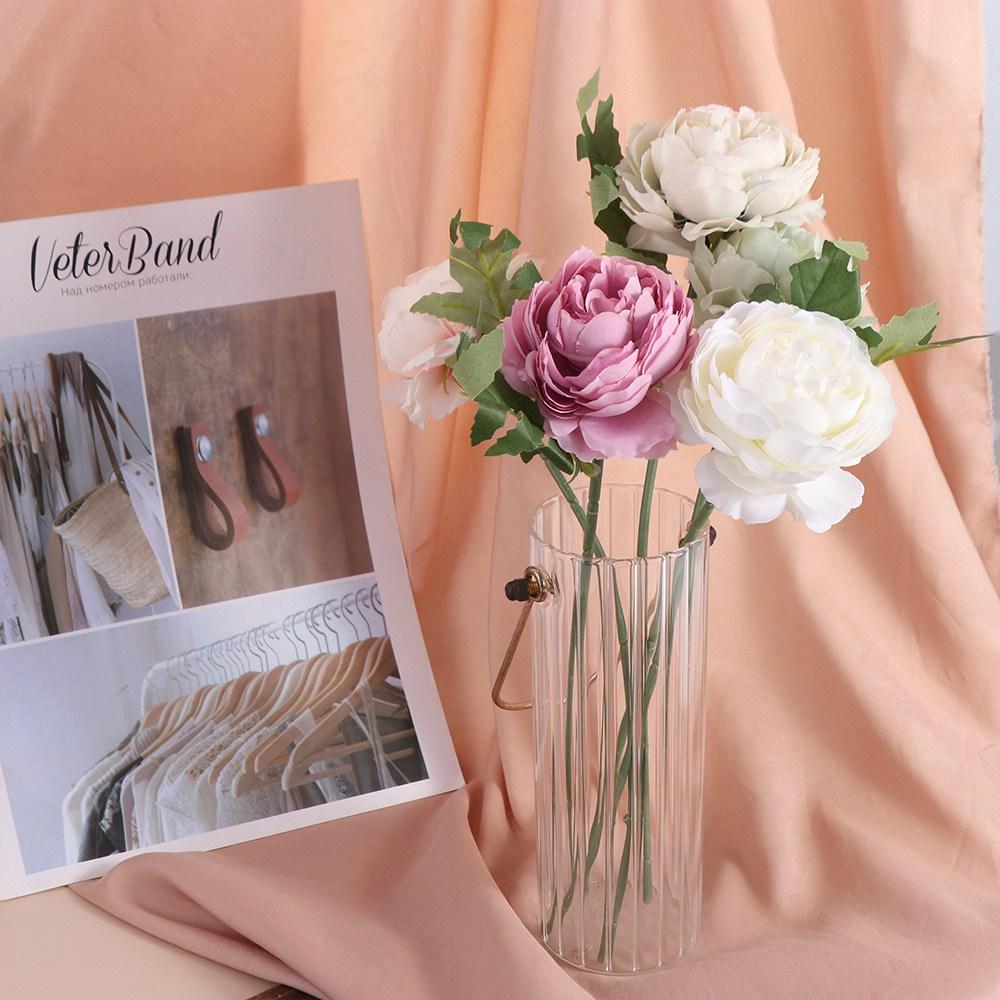 Handmade Artificial Paeonia Flowers Elegant Simulation Peony Bouquet  Living Room Decoration