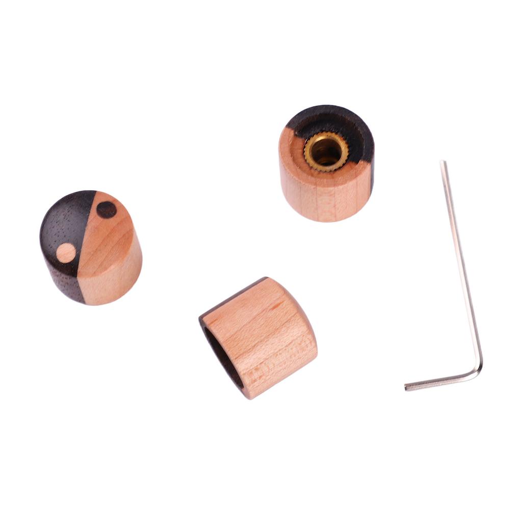 3Pcs Guitar Control Knob Fit Top Wood Set Kit Instrument Accessory for Replacement GD416