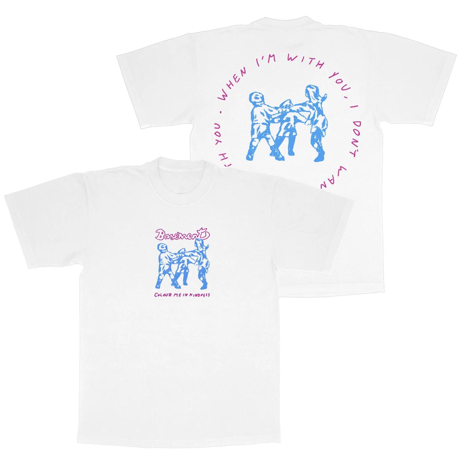 2 Sides Basement Band Colour Me In Kindness Shirt Unisex White S-5XL 1V0774 XXXL