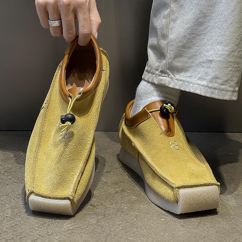 Loafers Casual Small From Fashion Lazy One Pedal Galoshes Beige-K