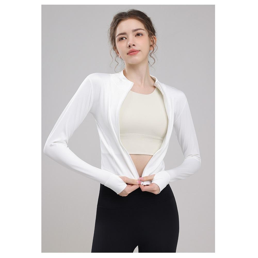 Yoga Jacket, Women's Quick Drying Running Nude Sports Top, Sun Protection Cycling Suit, Tight Fitting Autumn And Winter Fitness Tennis Suit