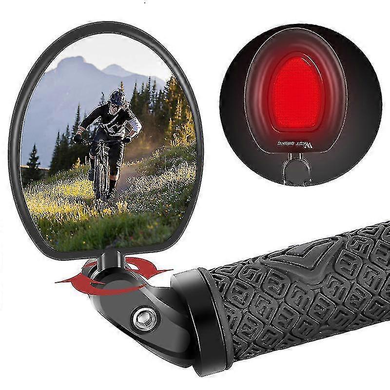 Bike Mirror, Bicycle Riding Rearview Mirror, Hd Safety Rearview Mirror, With Adjustable Handlebar Installation, Suitable For Mountain Road Bikes - RiR