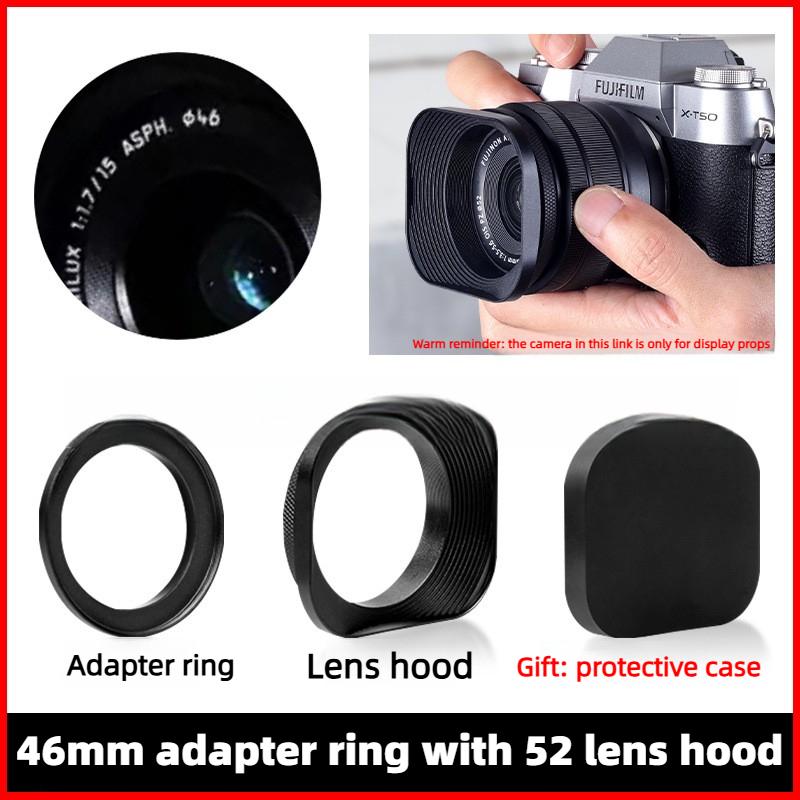 Metal Square Lens Hood for Fuji film XC 35mm F2&XF 23mm / 35mm F2 R WR Lens on XPro3 XT4 XT3 XT30 XT20