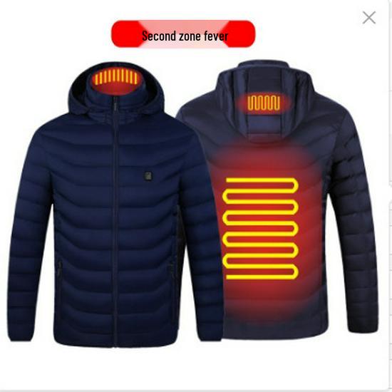 Dual-Control Hooded Heated Jacket with Three-Speed Intelligent Temperature Heating