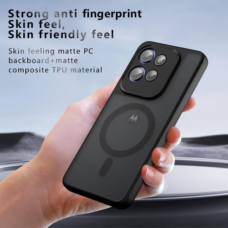 Case For Motorola ThinkPhone 25 Edge 50 Neo Pro Fusion Ultra Magnetic Soft TPU Frame Translucent Matte Plastic Shockproof Cover