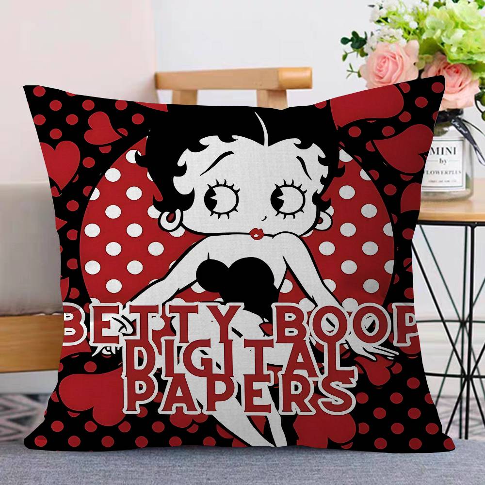 B-Betty Girl B-Boop Lucky Dragon Pillow Cover Sofa Cushion Cover Home Room Decoration Children Gift
