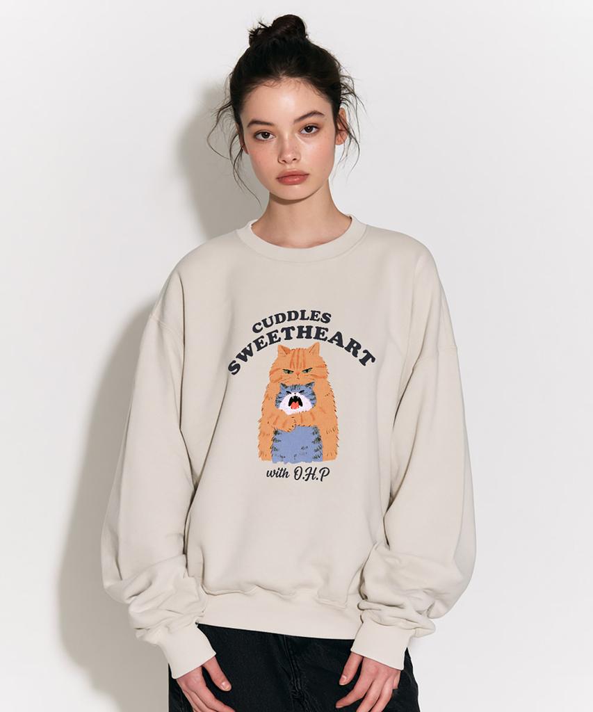 OHP OHPxharmonia Nyangnyang Hug Oversized Heavy Sweatshirt (Type B)