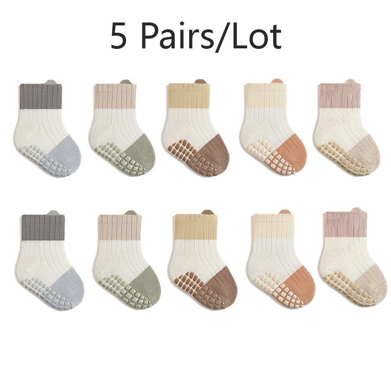 5/3 Pair Anti-Slip Baby Socks For Newborn Babies Anti-slip Socks For Children Comfortable Fit Socks For Baby Accessories Newborn
