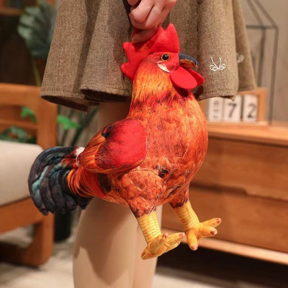 30/48cm Chicken Stuffed Toy Cute Game Stuffed Doll Simulation Rooster Plush Toys  Home Decor