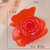 Acetate Color Rose Flower High-End Gold Label Letter Hair Catcher For Women