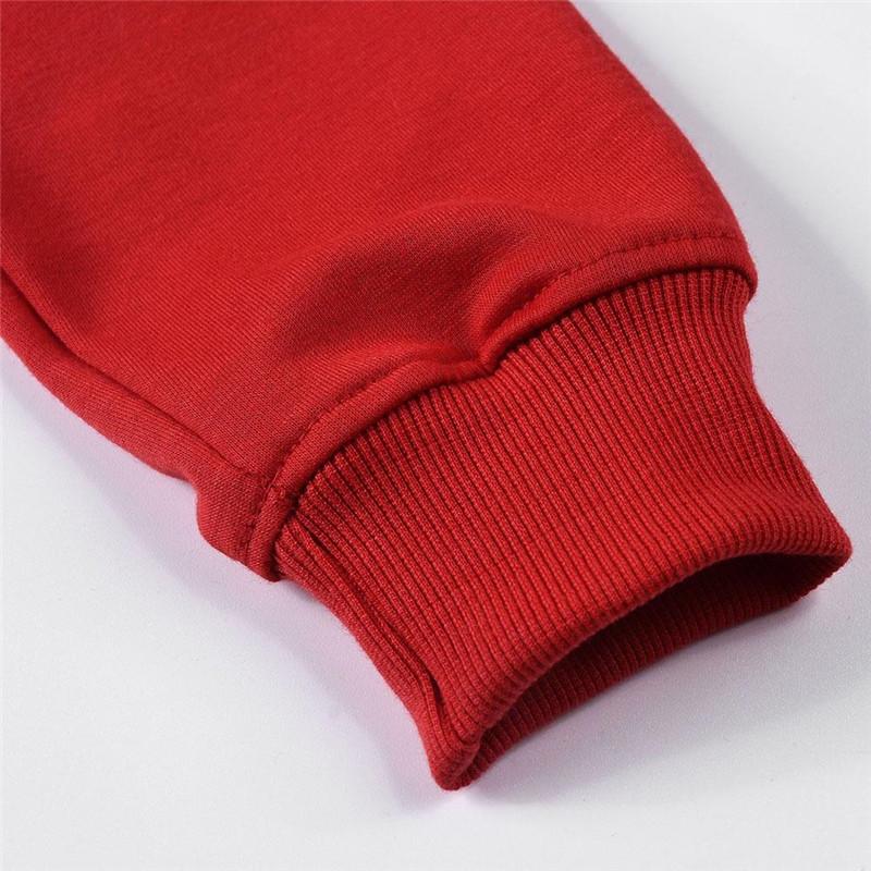 Christmas Fawn Red Round Neck Long Sleeve Sweatshirt Family Pack