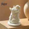 3D Printed Pet Figurines Dog And Owner Figurine, Minimalist Bulldog Girl Statue, PLA Material Ornaments Healing Hugging Sculpture for Home Office