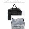 Dual Zippers Pizza Carrier Bag Fully Insulated Food Delivery Bag  Travel Picnic