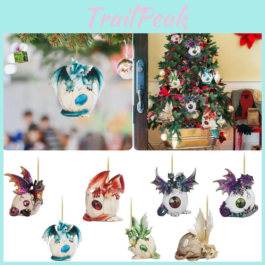 Unique Acrylic Eyeball Dragon Car Pendant Cheerful Christmas Tree Ornament Decorative Gift