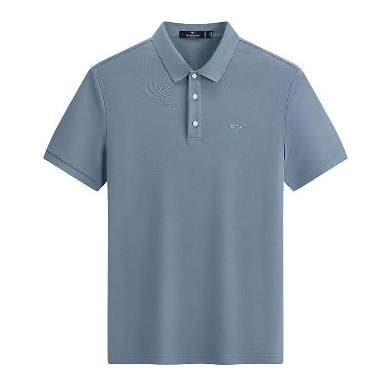 SEPTWOLVES Men's High-Cotton Short-Sleeve Polo Shirt