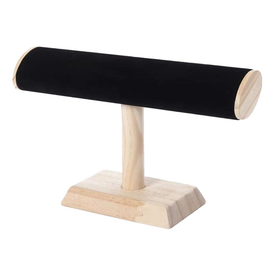 1pc, Solid Wood Single Layer Metal Cover Bracelet Holder