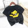 Pokemon Pikachu Cartoon Boys Girls T-shirt Short-sleeved Cotton O-neck T-shirt Casual Clothes Oversized Kids/Adult Tops