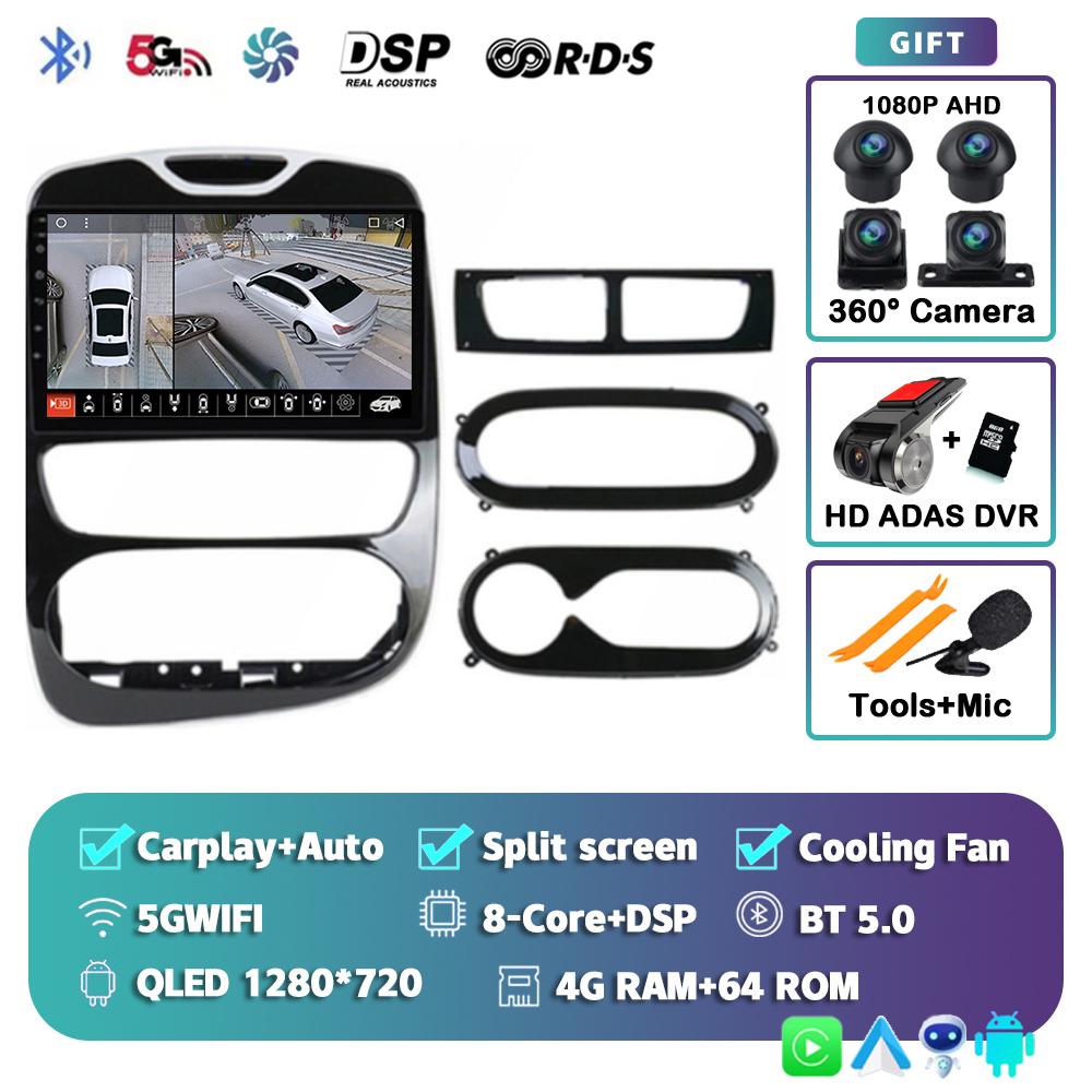 Android 14 Carplay Auto For Renault Clio 3 4 2012-2015 2016 2017 2018 Car Radio Multimedia Video Player Stereo Audio DSP 2Din BT
