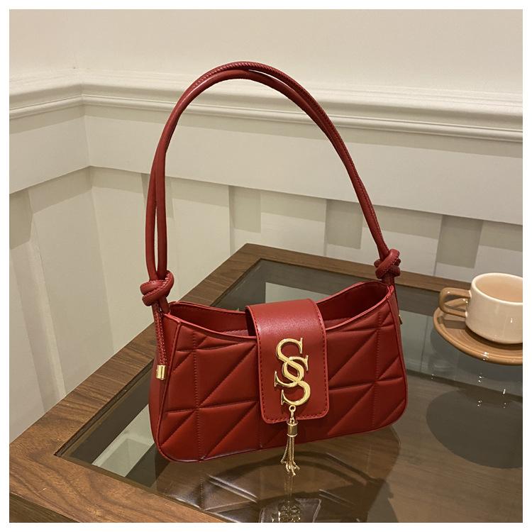 Premium women's shoulder bag autumn and winter new fashion underarm bag popular versatile baguette bag