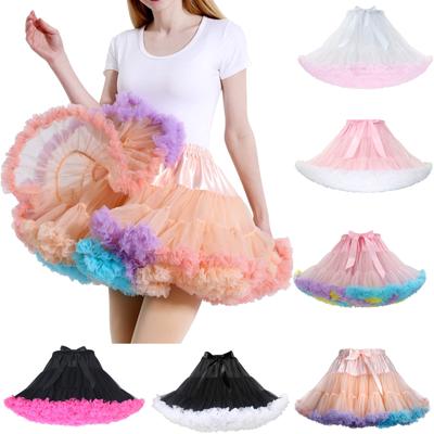 Damen Petticoat Unterrock Swing Prinzessin Rock Hippie Cosplay Niedlich Neu