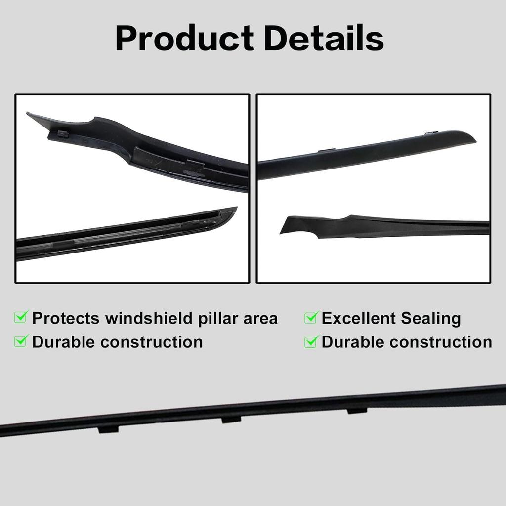 FZJDSD Modanatura Trim Montante Anteriore Sinistro e Destro Parabrezza AE8Z5403136A AE8Z5403137B Compatibile con Ford Fiesta 2011 2012 2013 2014 2015 2016