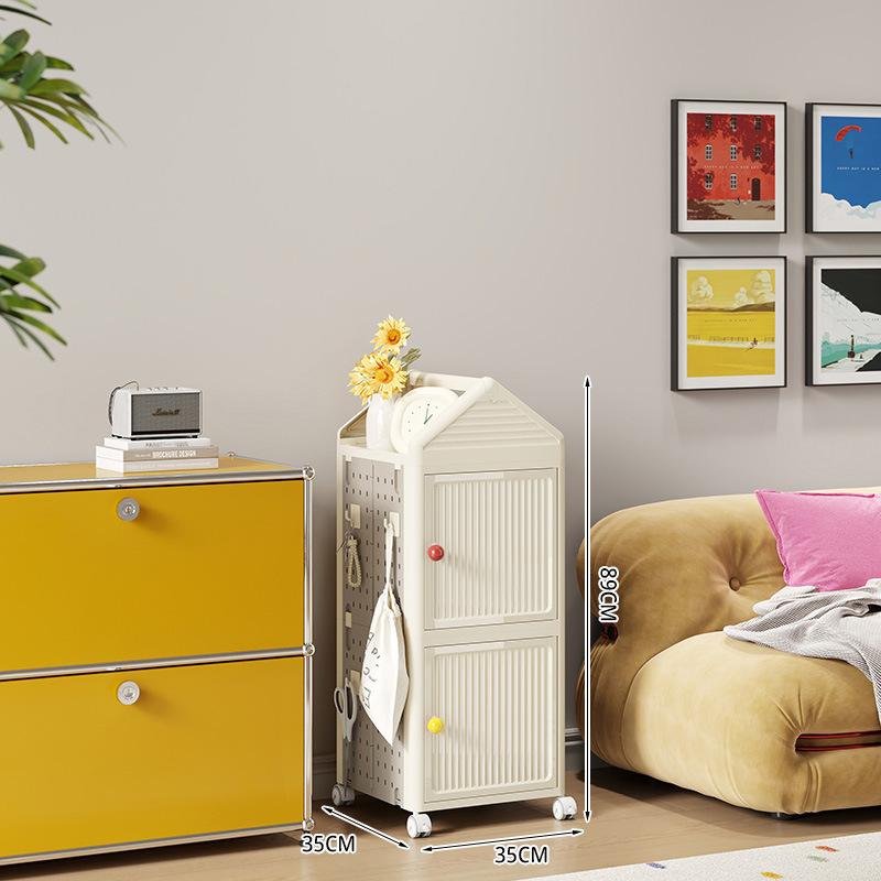 Вращающаяся полка Многослойная пластиковая стойка для хранения Детское хранение Игрушки Книги Различные предметы Многофункциональный шкаф для хранения Вращающаяся полка для хранения книг StyleA 2 layres белый 9213₽