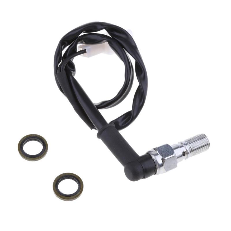Universal 10mm x 1.0 Pitch Hydraulic Brake Light Switch Banjo Bolt for Street & Off-Road Motorcycle #B