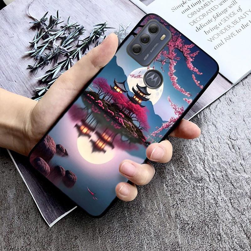 Japanese Cherry Mountain Sceneary Case For Moto G84 G23 G24 G31 G32 G41 G51 G52 G53 G54 G71 G82 G42 G62 G200 G Play G Stylus