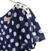 Coccapani Made In Italy Dot Pattern No Sleeve Knee-length Dress L Navy Women Used