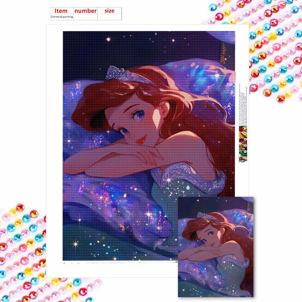 Full Round Diamond Painting The Sleeping Princess Art Rhinestone Picture Mosaic DIY 5D Cross Stitch Embroidery Home Decoration