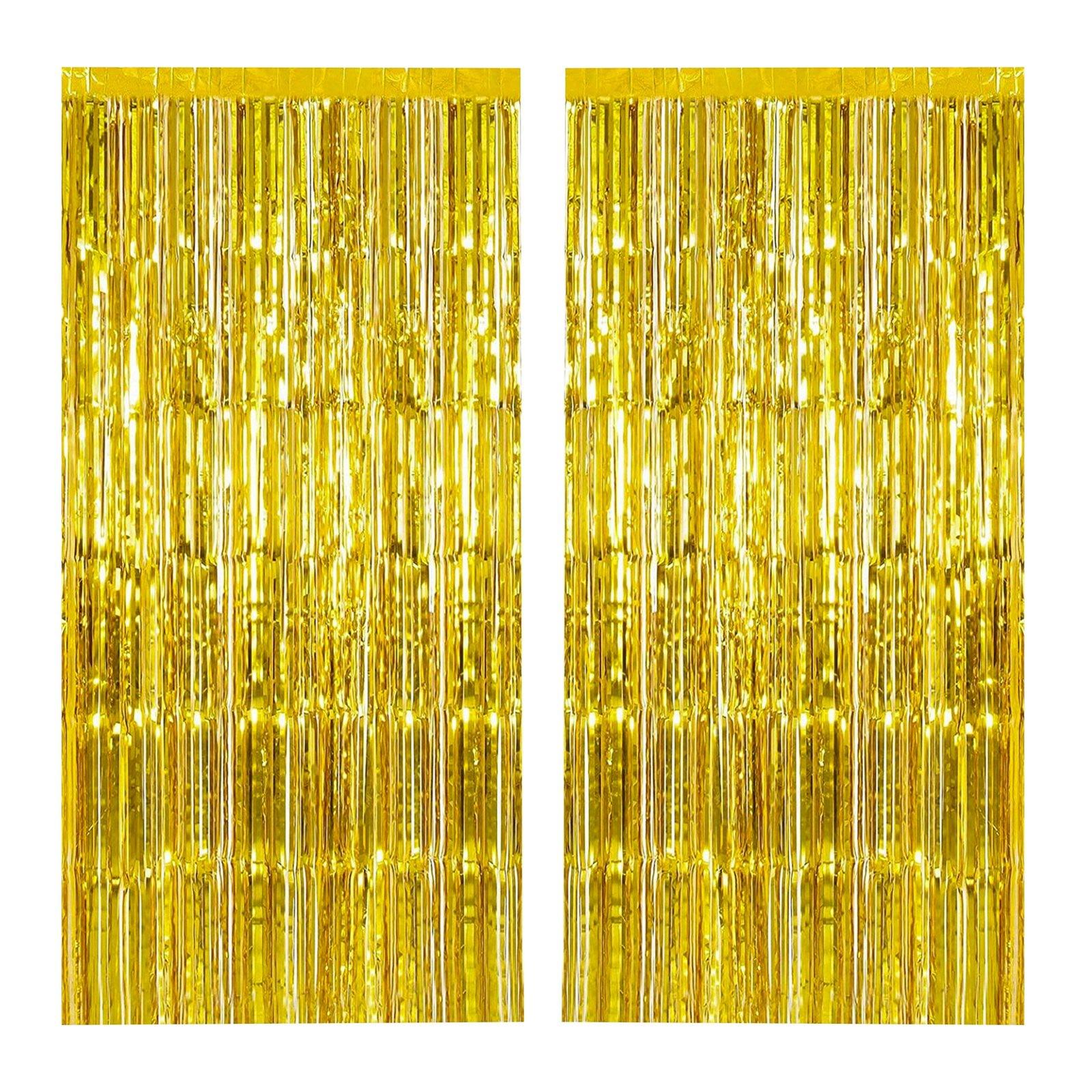 

Набор из 2-х красочных фонов для оформления дня рождения, занавесок из алюминиевой фольги с лентами, украшений для шаров и декоративных студийных аксессуаров One Size золотой