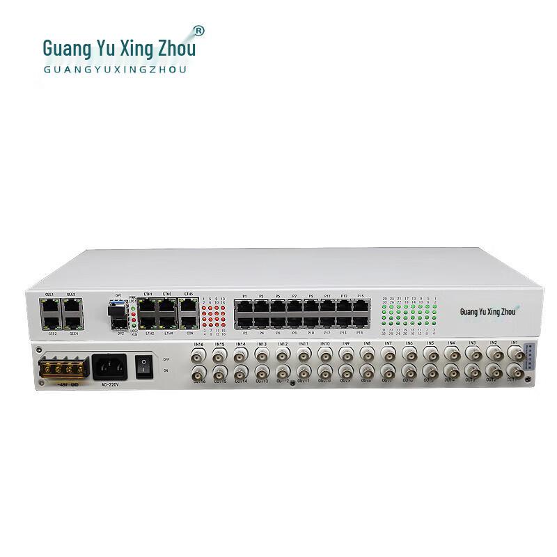 Guangyu Xingzhou GY-16P16E12GE4FE Multi-Service Fiber Optic Multiplexer