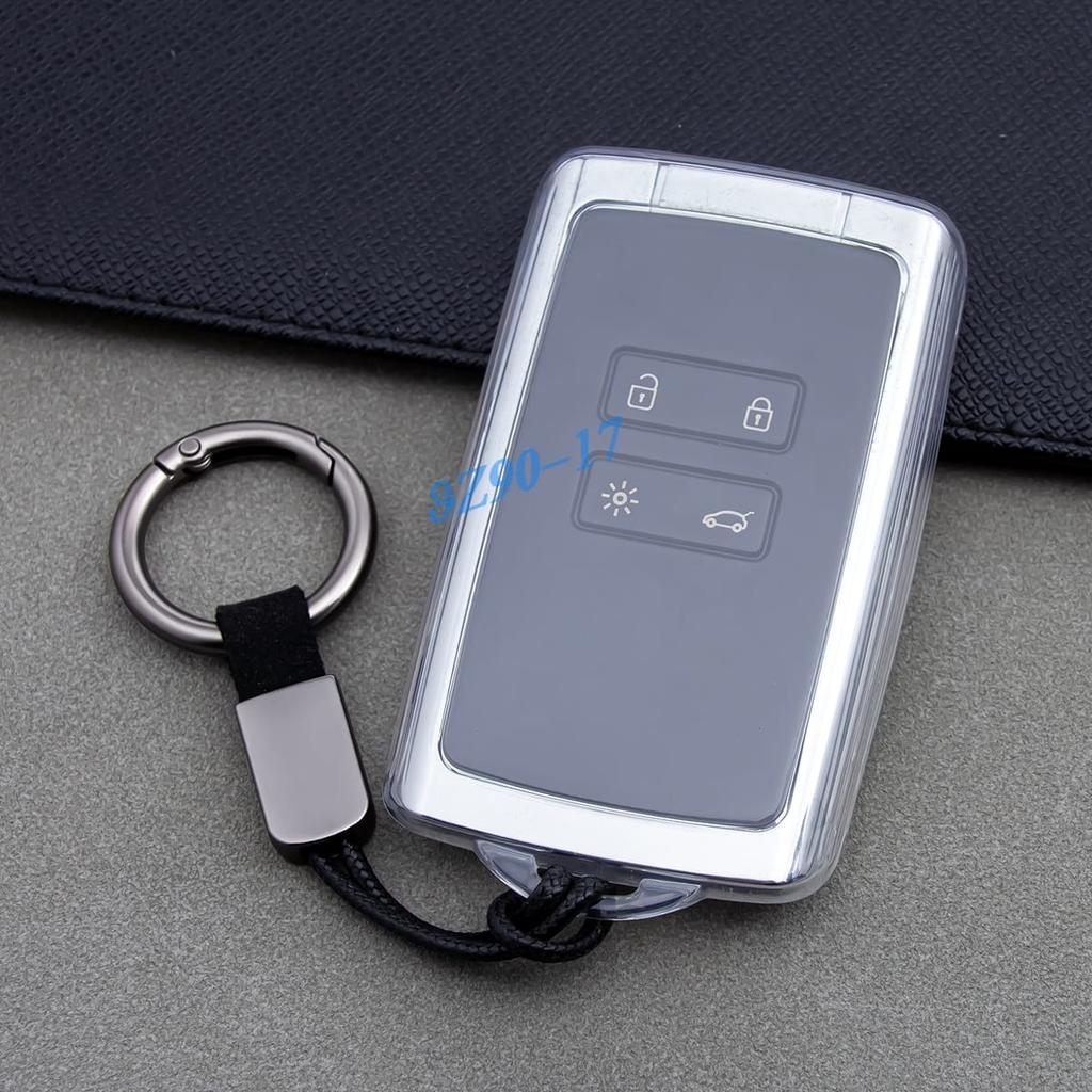 Clear Fully Transparent Tpu Car Smart Key Cover Case For Renault Koleos Kadjar Captur Kiger Arkana Megane Espace