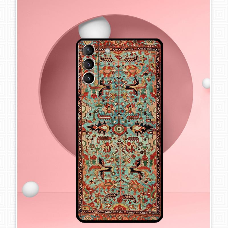 Persian Carpet Floral Pattern Case For Samsung Galaxy S25 Ultra S20 S21 S22 S23 S24 Ultra S9 S10 Plus S25 FE Cover Funda